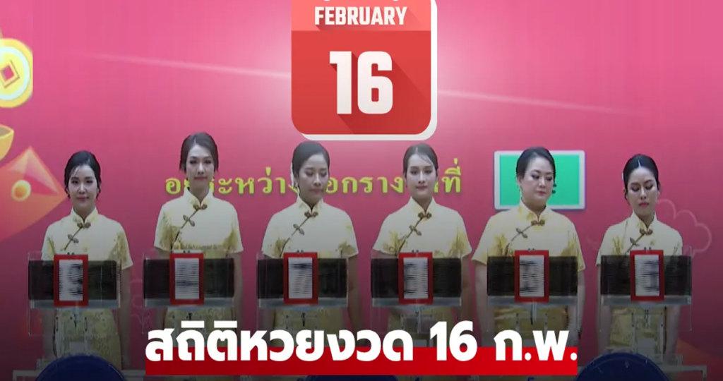 สถิติหวยออก งวด 16 กุมภาพันธ์ ออกเลขไหนบ้าง เลขเด็ดงวดนี้ 16/2/68